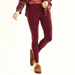 Sonoma Maroon Mid-Rise Leggings NWT